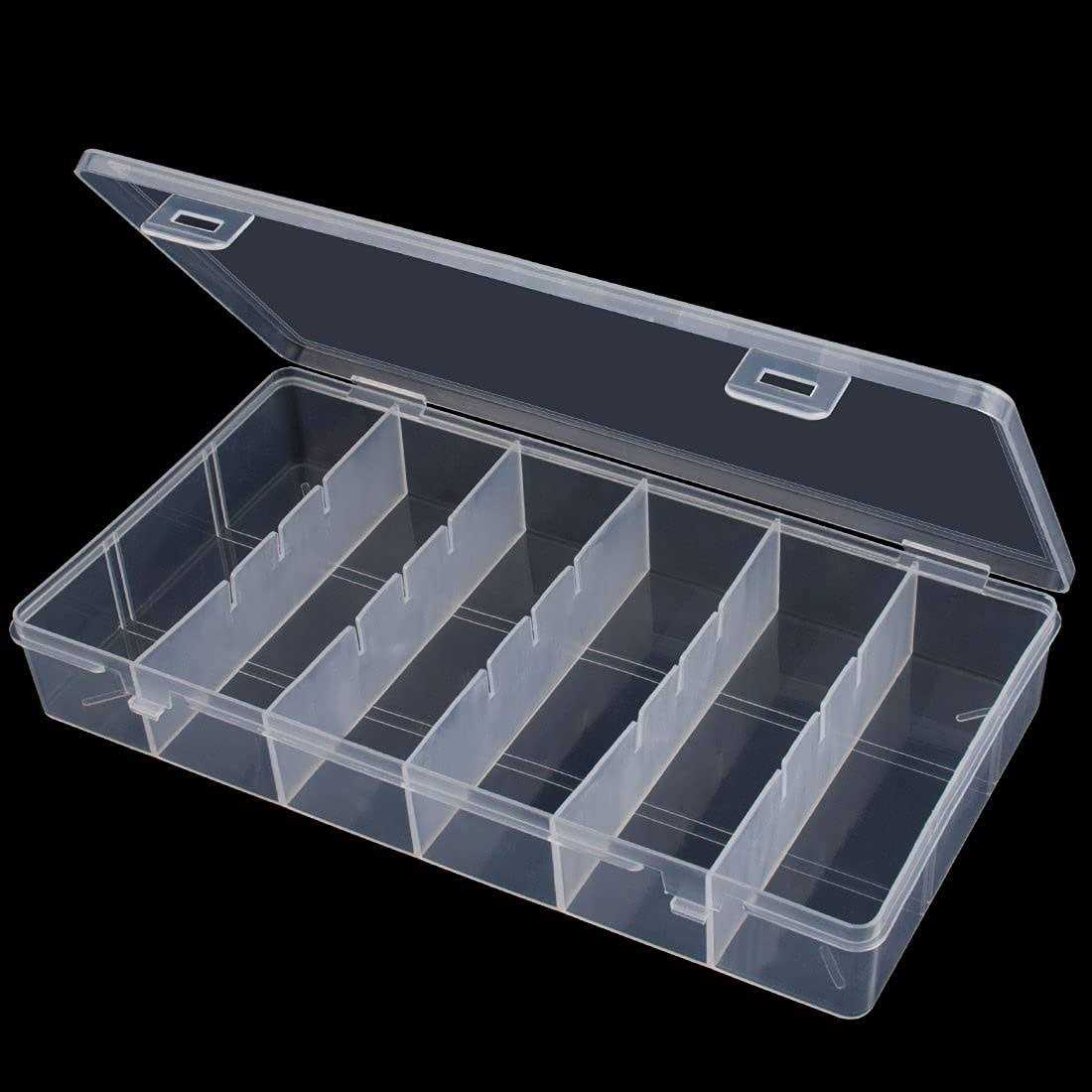 BAGTeck clear visible plastic storage box cosmetic tools storage box makeup tools fishing tackle accessory box organizer jewelry screws hardware - Image 4