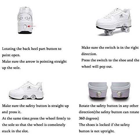 Kofuboke Led Deformation Roller Skate Shoes,Double-Row Walking - Image 5