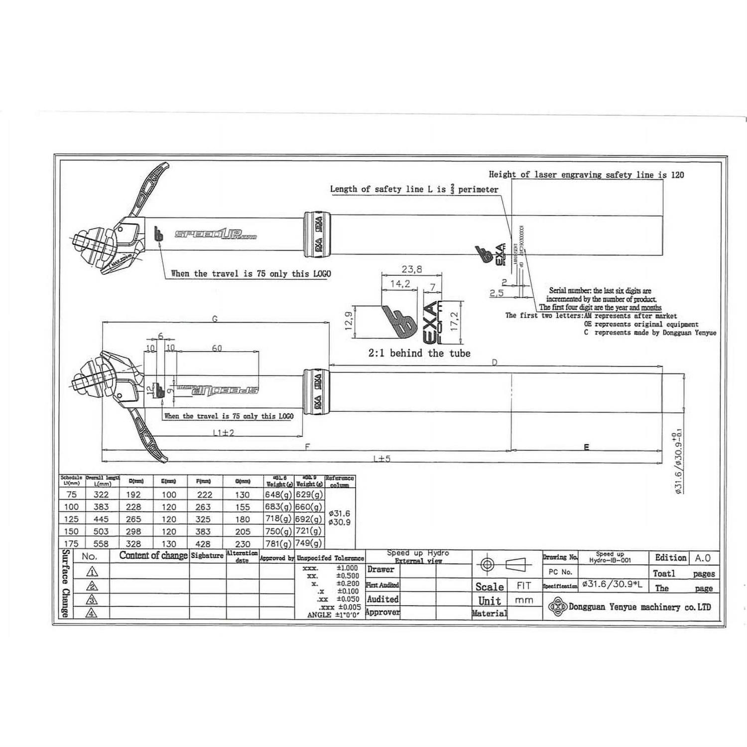 KS ExaForm Speed Up Hydro Dropper Seatpost - Image 2