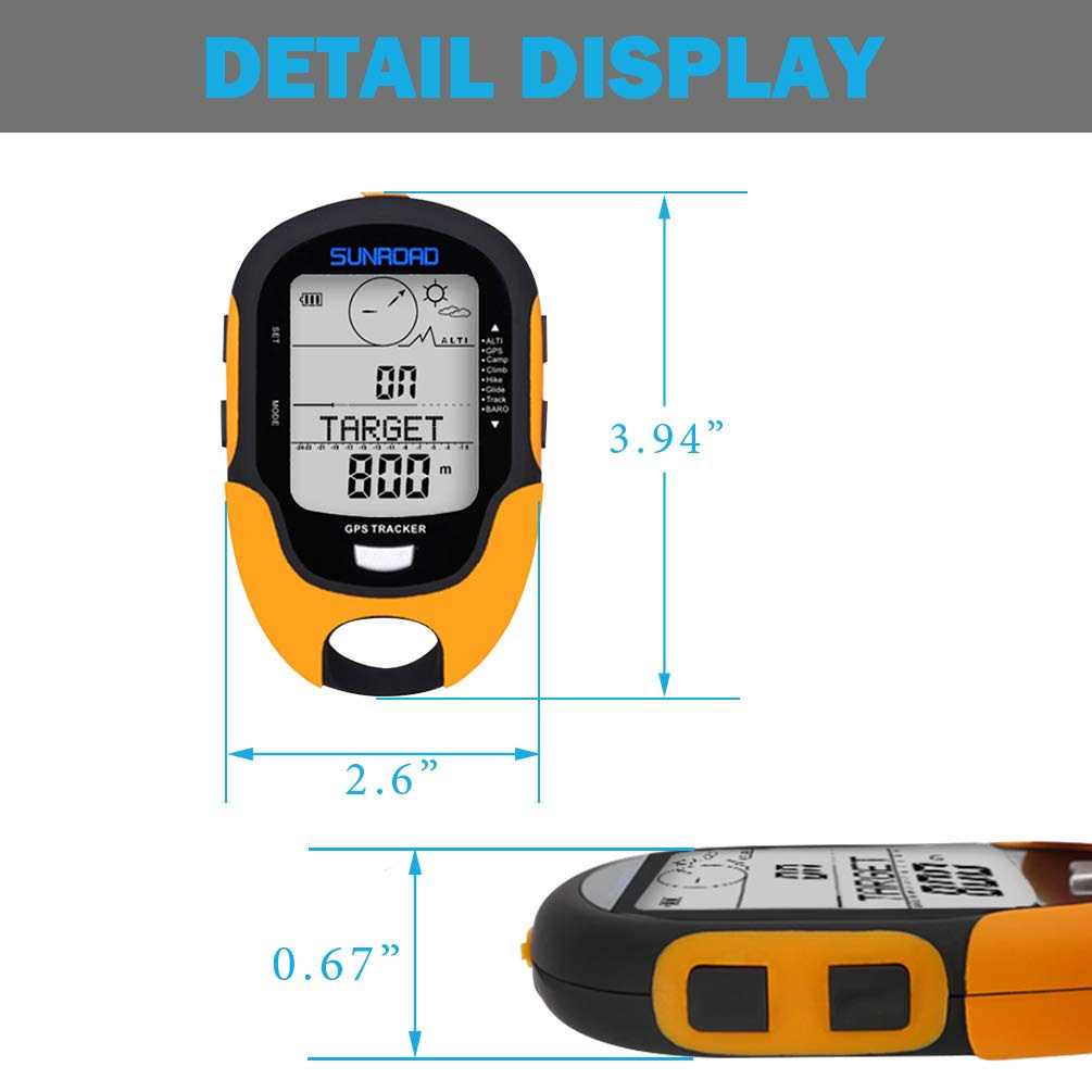 AMTAST SUNROAD GPS Tracker Barometer Altimeter Compass Weather Forecast Thermometer Barometric Pressure Tester GPS Route Tracking Multifunctional - Image 5