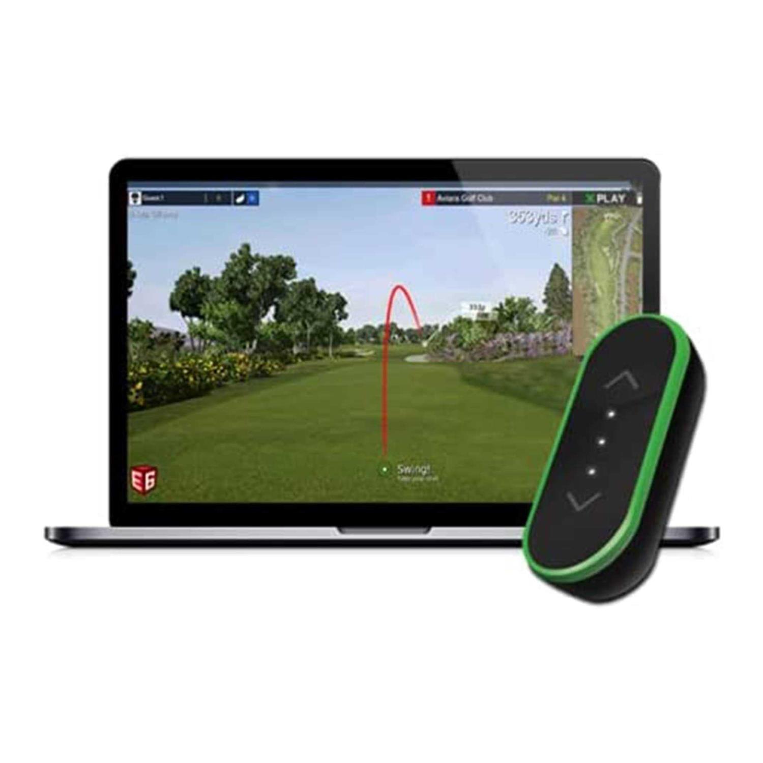 Alternative view of Swinglogic SLX MicroSim Indoor Golf Simulator with E6 Connect Compatibility