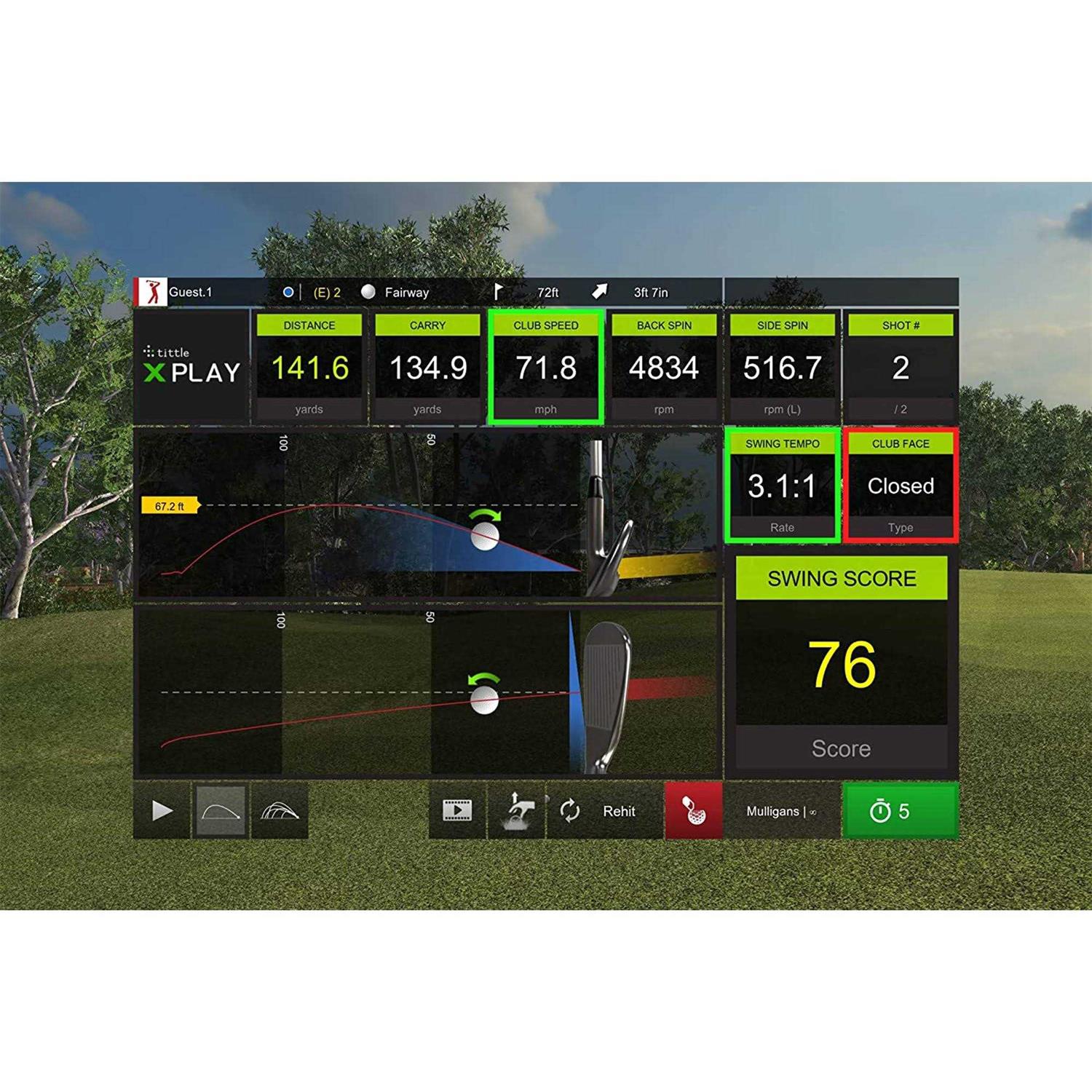 Swinglogic SLX MicroSim Indoor Golf Simulator with E6 Connect Compatibility - Image 3