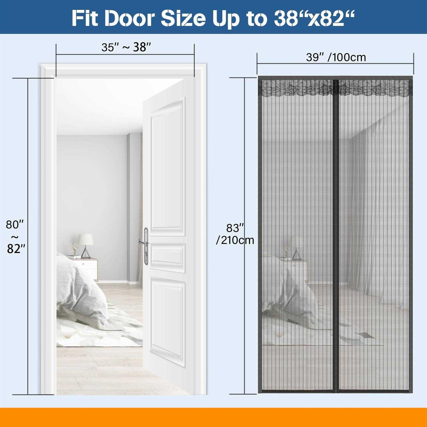 Heavy Duty Magnetic Screen Door Fits Door Size 38x82inch Self-Closing - Image 2