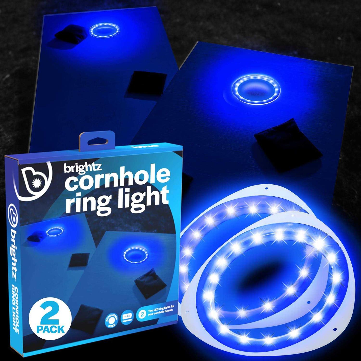 Brightz LED Cornhole Board Ring Lights, 2-Pack 48-Hour Battery Life