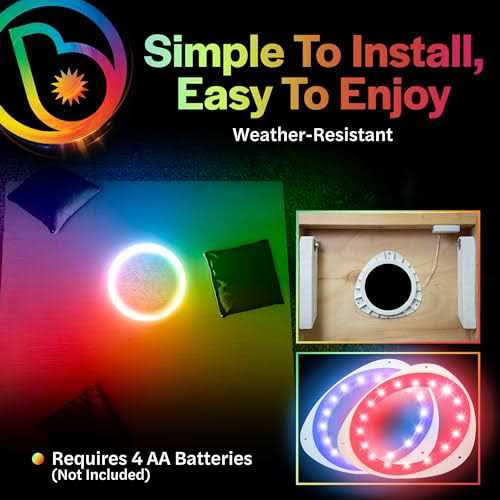 Brightz LED Cornhole Board Ring Lights, 2-Pack 48-Hour Battery Life - Image 5
