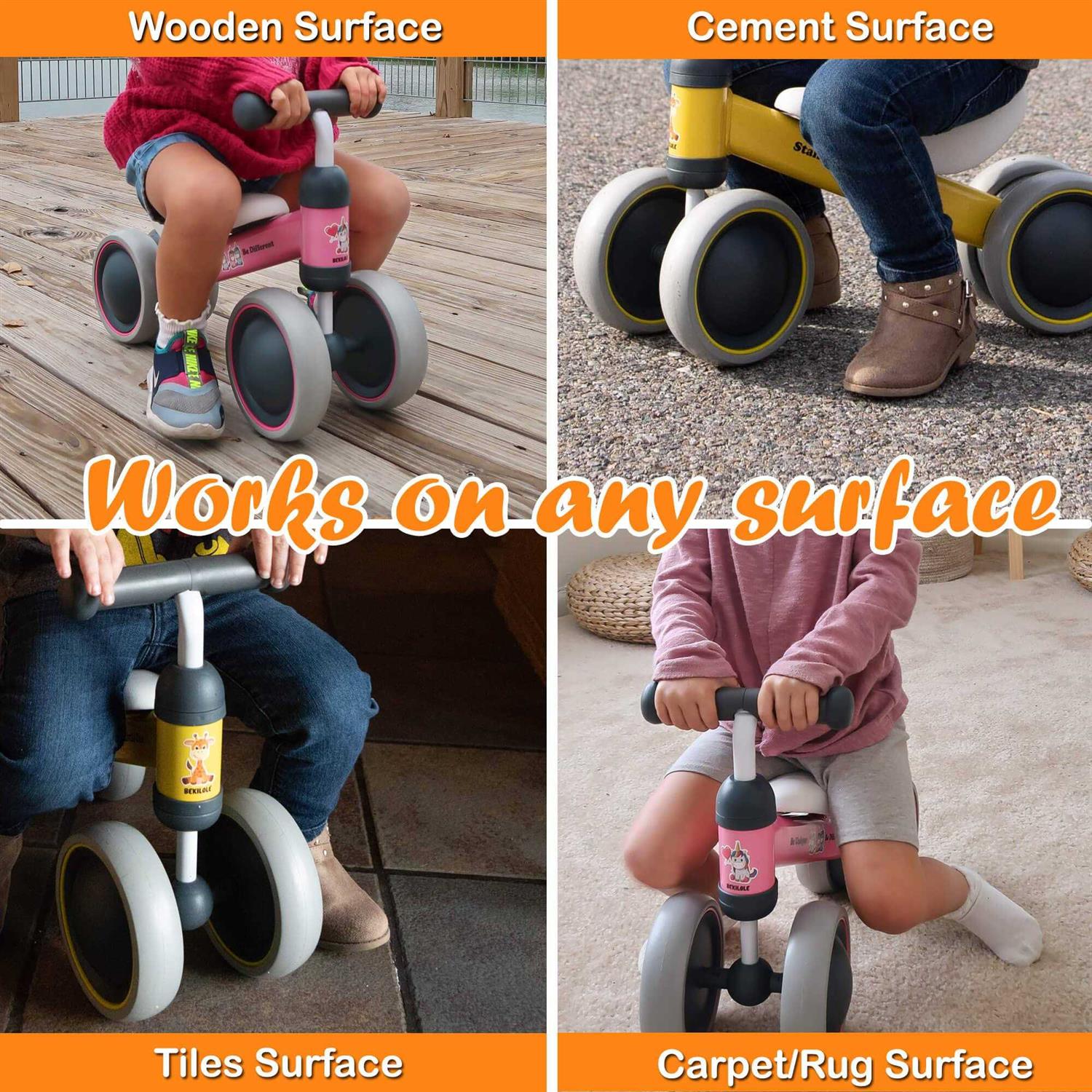 BEKILOLE Balance Bike for 1 Year Old Girl Gifts Pre-School First Bike and 1st Birthday Gifts - Image 2