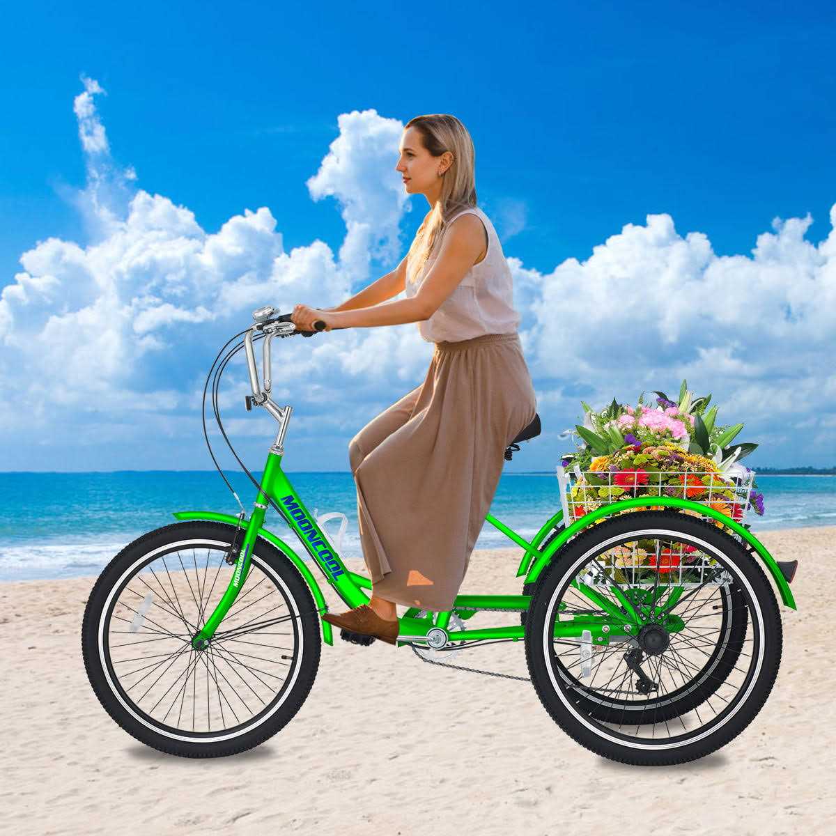 ABORON Adult Tricycles 3 Wheel Bikes 7 Speed Adult Trikes - Image 3