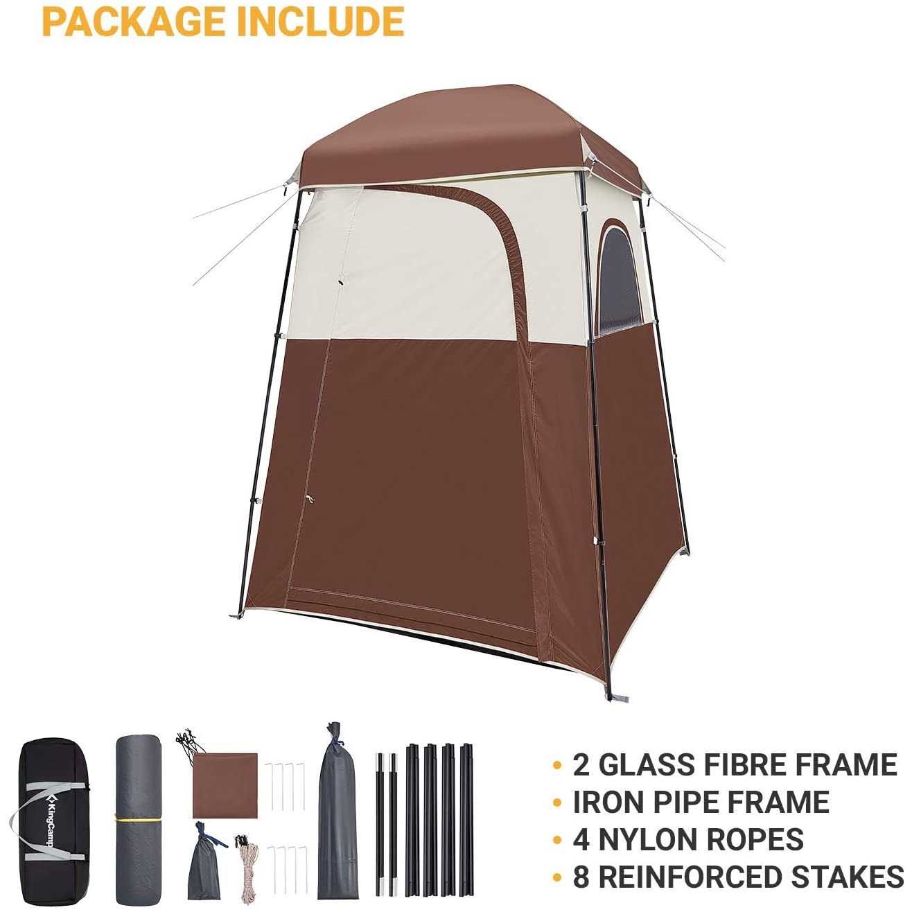 KingCamp Shower Tent Oversize Outdoor for Camping Portable Changing Room Privacy Single - Image 3