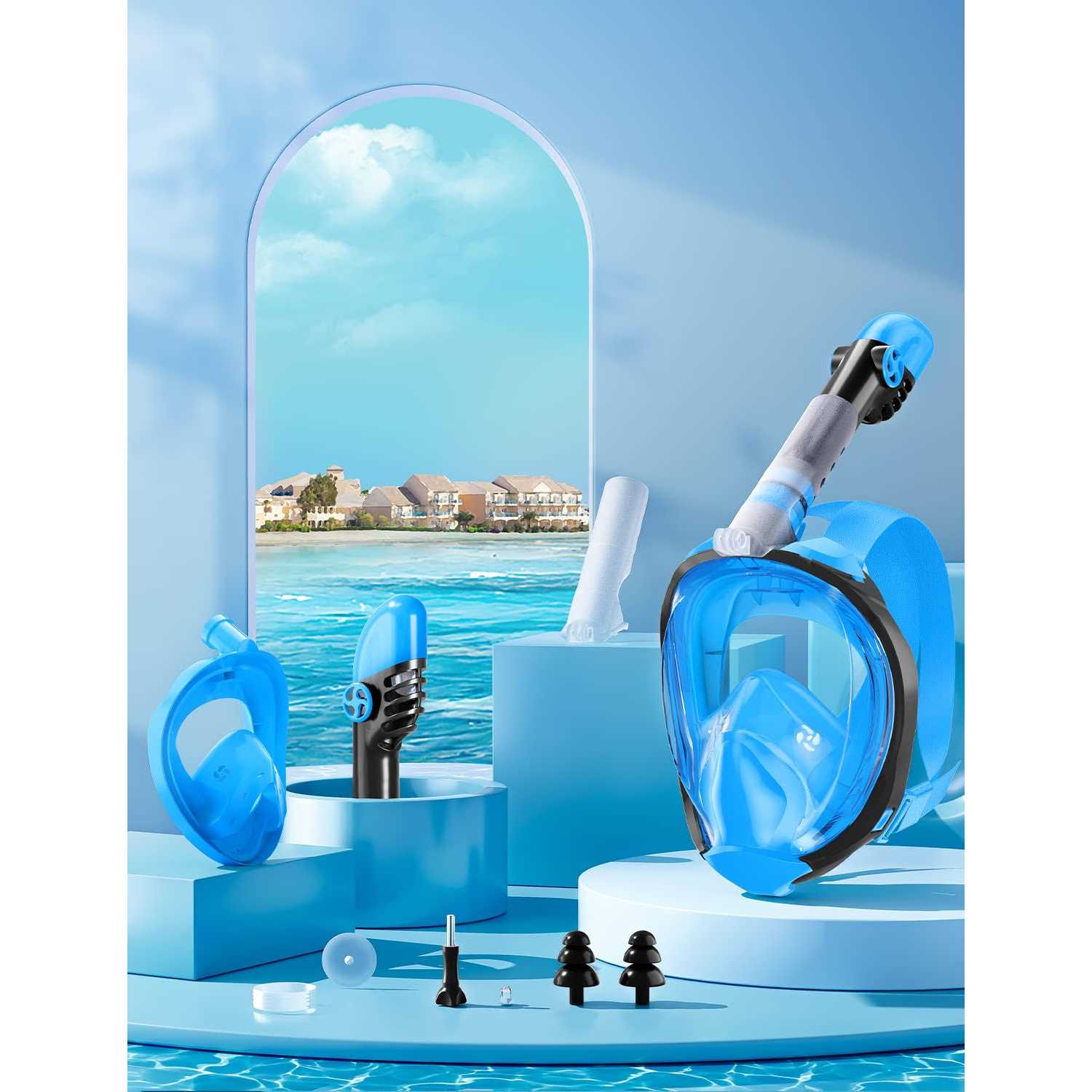 Zenoplige Full Face Snorkel Mask Snorkeling Gear for Adults Diving Mask Anti Fog Premium Innovative Safety Breathing System - Image 5