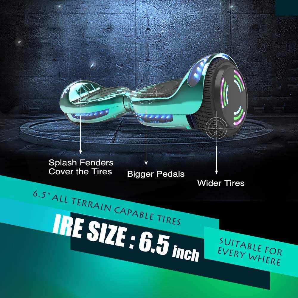 Alternative view of Star Wheel Hoverboard with Bluetooth 6.5 inch Self Balancing Scooter with Science Fiction LED Wheels