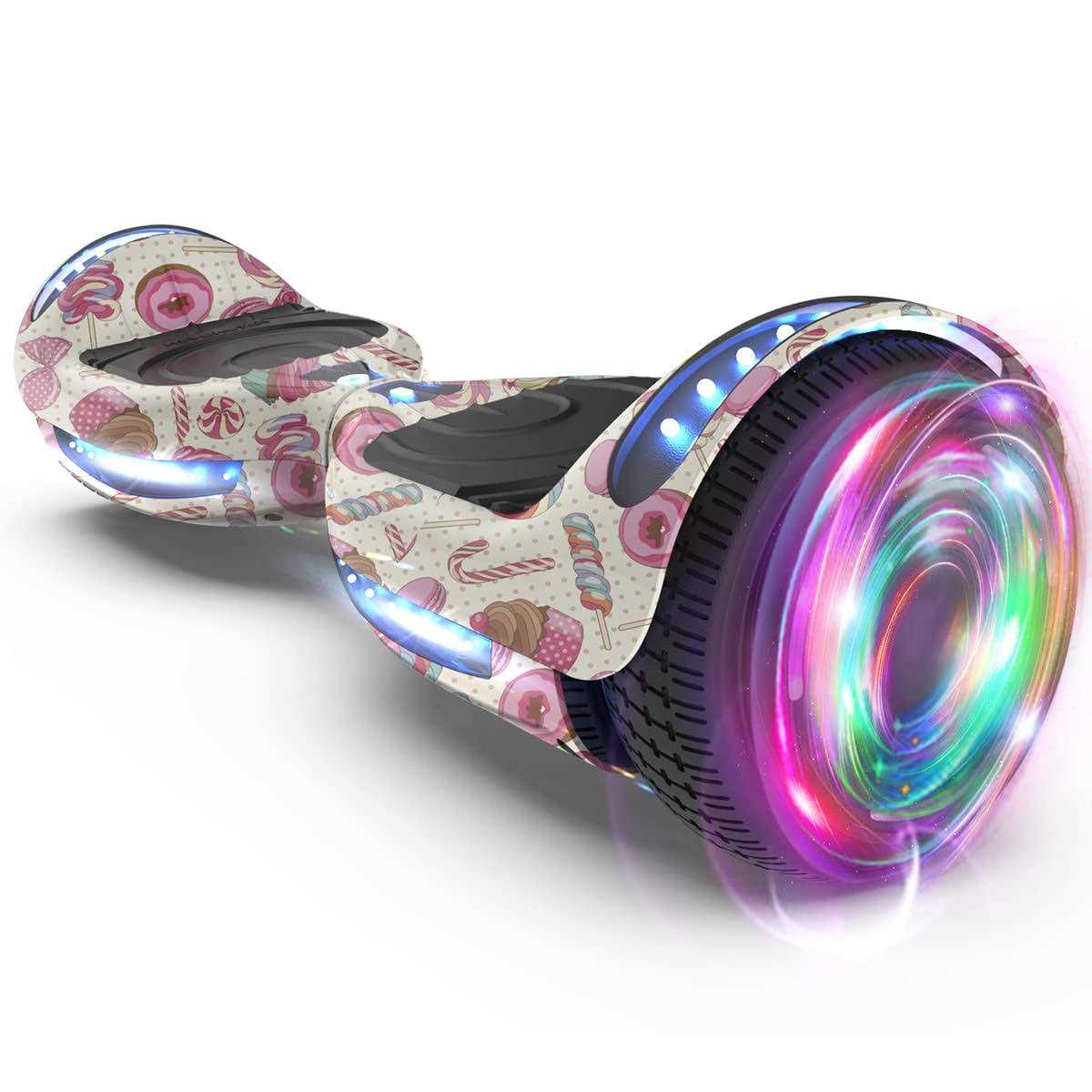 Star Wheel Hoverboard with Bluetooth 6.5 inch Self Balancing Scooter with Science Fiction LED Wheels