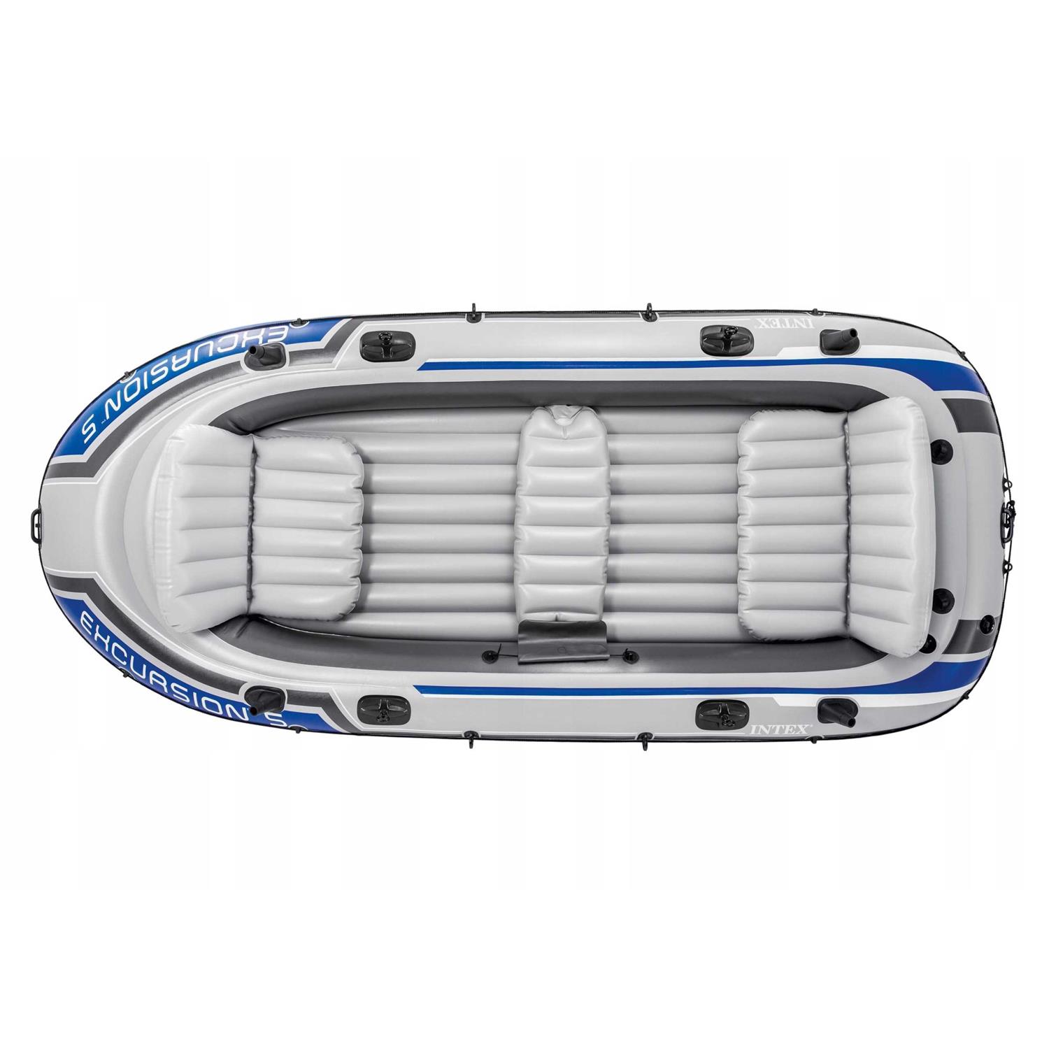Intex Excursion 5 Person Inflatable Boat Set w/ 2 Oars - Image 5