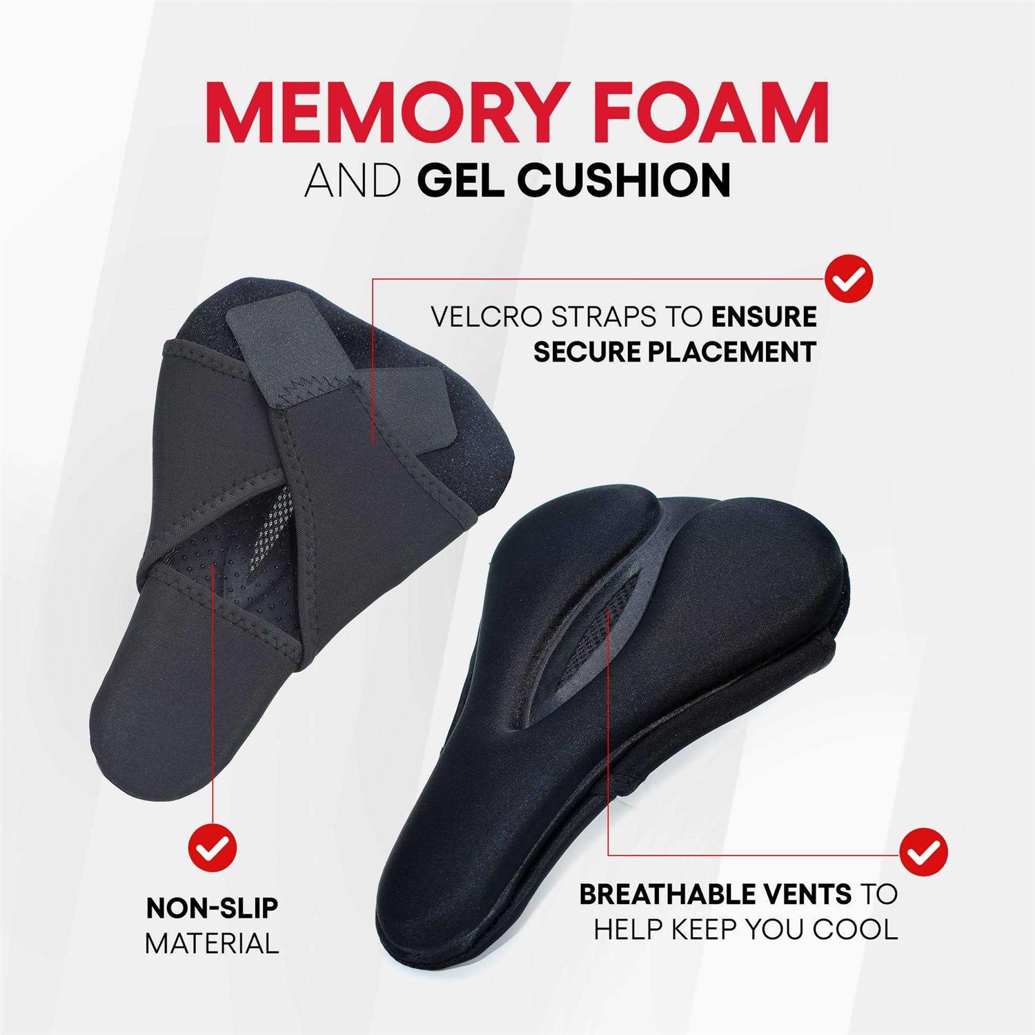 TrubliFit Padded Seat Cover for Peloton Bike & Bike+ Gel Seat Cushion - Image 2