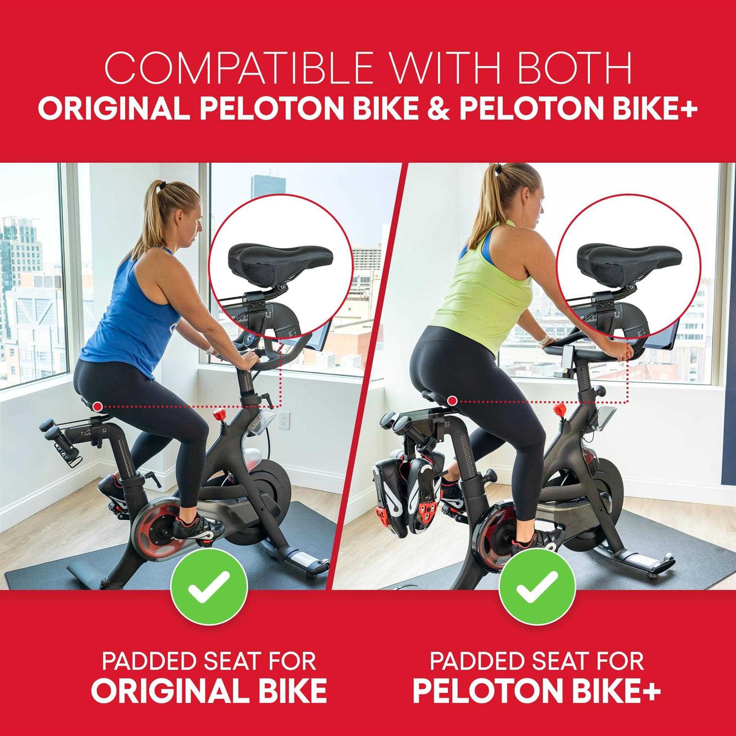 TrubliFit Padded Seat Cover for Peloton Bike & Bike+ Gel Seat Cushion - Image 4