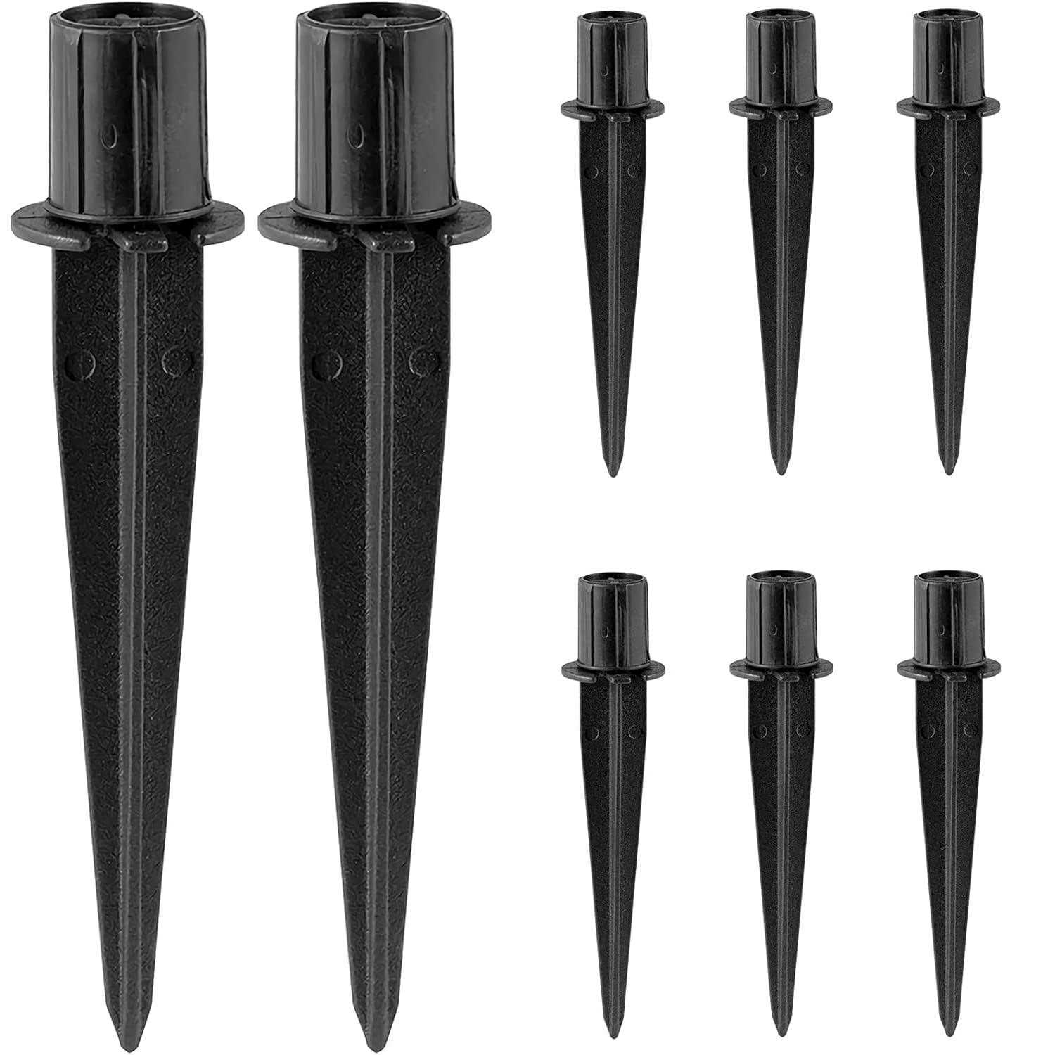 sunpo Metal Replacement Stakes for Solar Lights Outdoor Plastic Solar Pathway Lights Spike Replacer