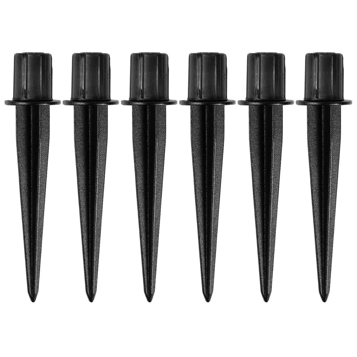 sunpo Metal Replacement Stakes for Solar Lights Outdoor Plastic Solar Pathway Lights Spike Replacer