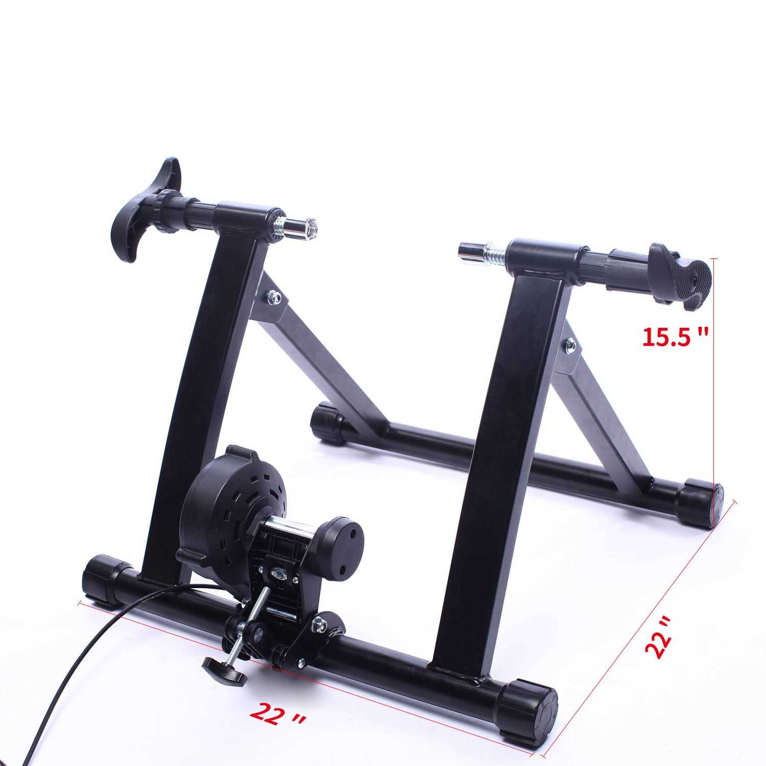 Balancefrom Bike Trainer Stand Steel Bicycle Exercise Magnetic Stand with Front Wheel Riser Block - Image 3