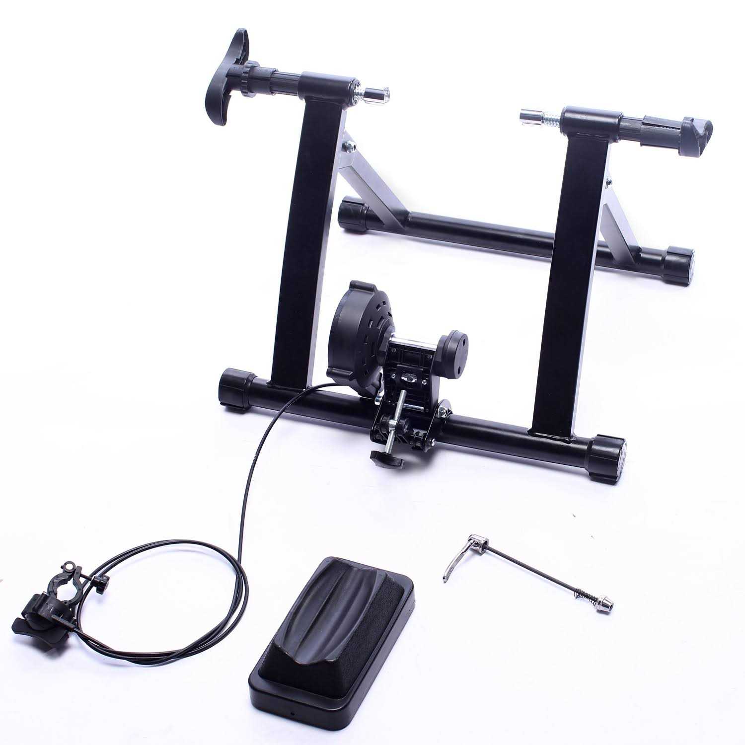 Balancefrom Bike Trainer Stand Steel Bicycle Exercise Magnetic Stand with Front Wheel Riser Block - Image 4