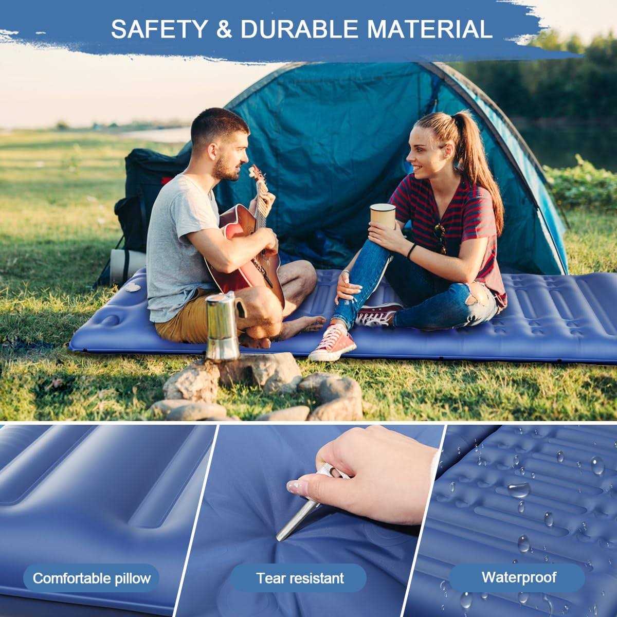 HiiPeak Sleeping Pad for Camping Ultralight Inflatable Sleeping Built-in Foot Pump - Image 2