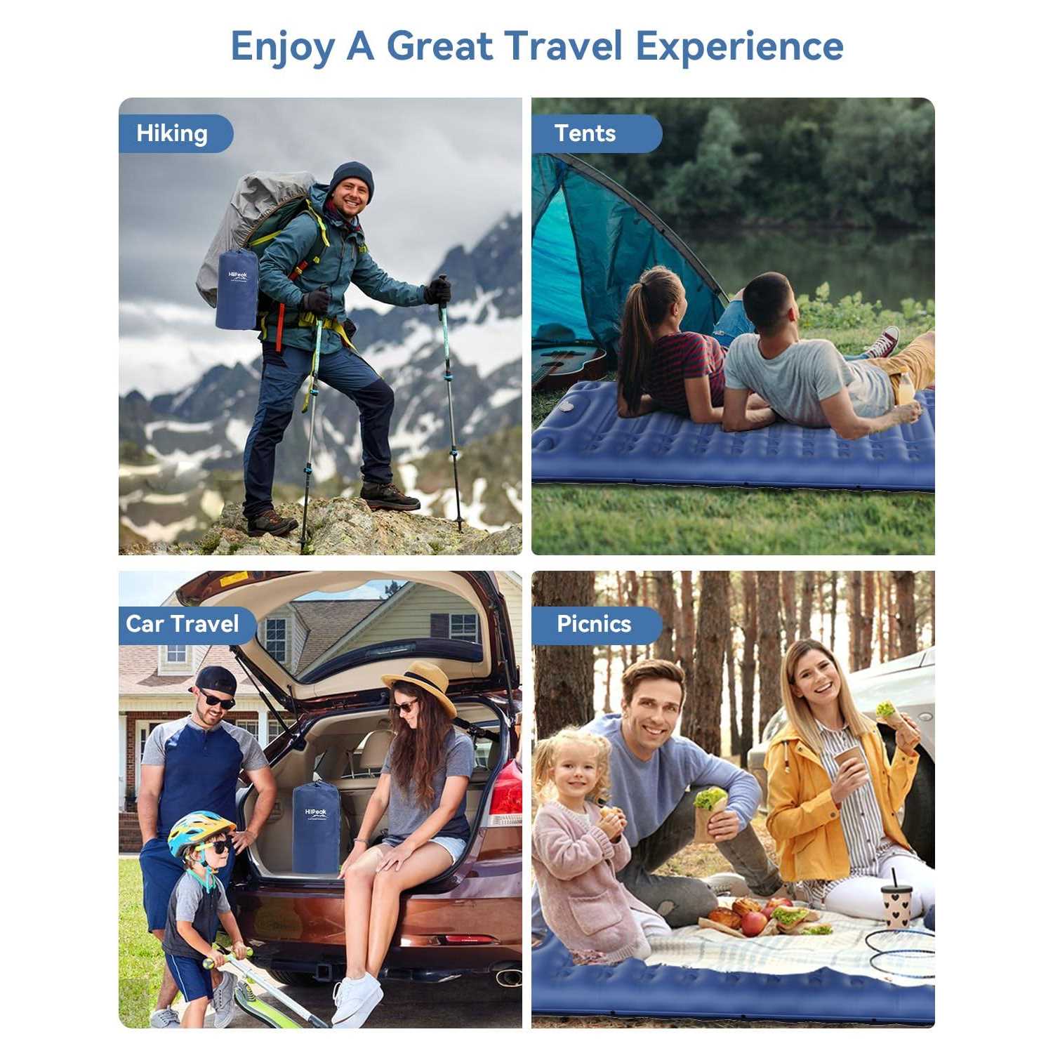 HiiPeak Sleeping Pad for Camping Ultralight Inflatable Sleeping Built-in Foot Pump - Image 4