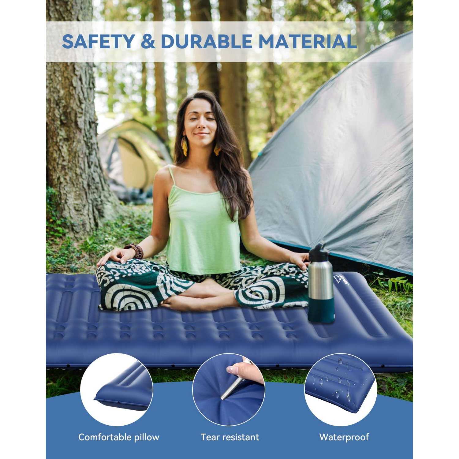 HiiPeak Sleeping Pad for Camping Ultralight Inflatable Sleeping Built-in Foot Pump - Image 3
