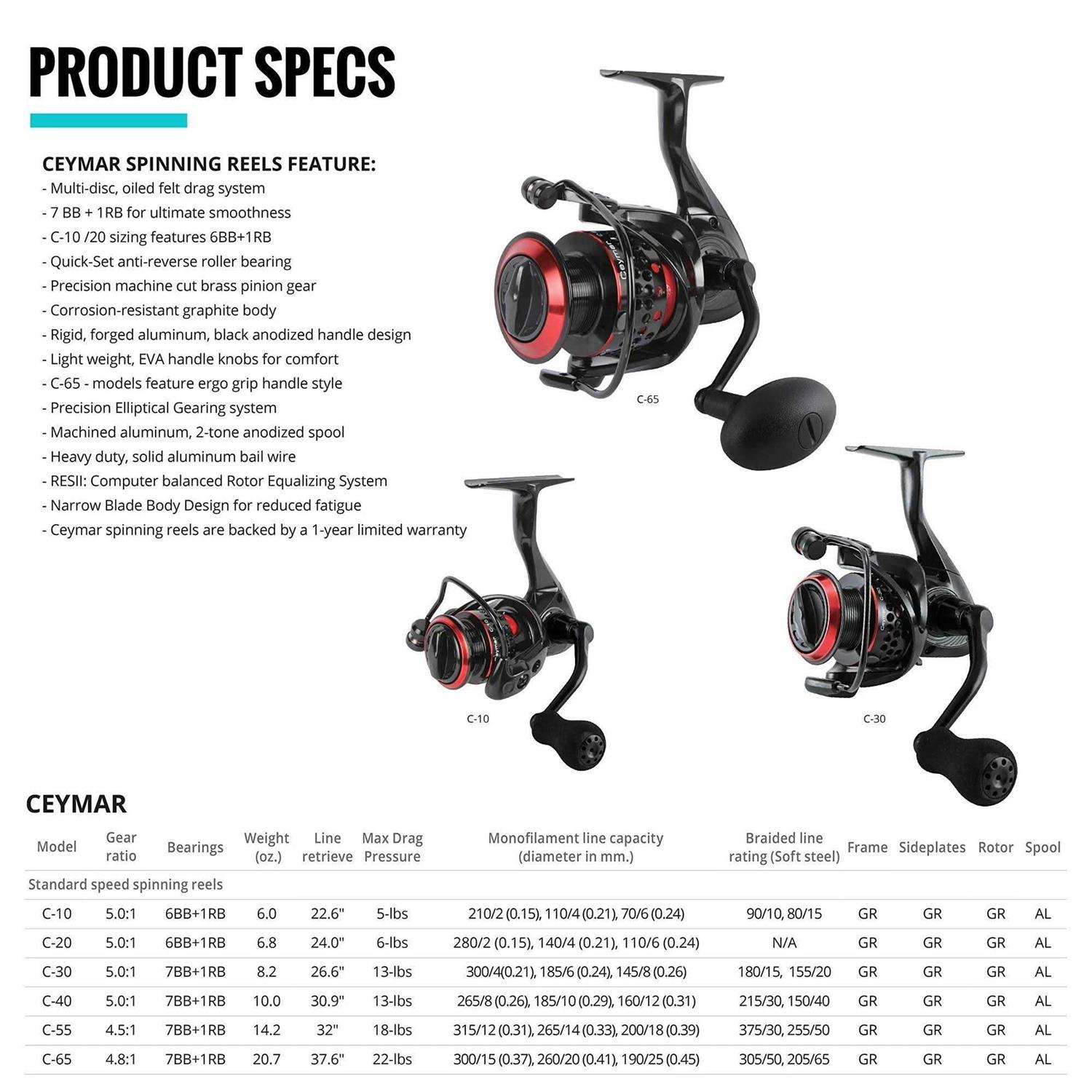 Okuma Ceymar Spinning Reel - Image 5