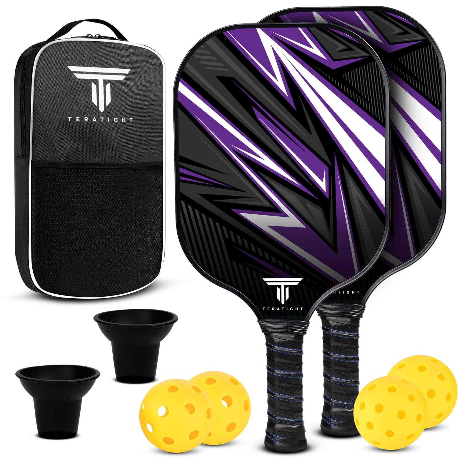 Carbon Fiber Pickleball Paddle Set of 2 Pickle Ball Rackets 2 Pack