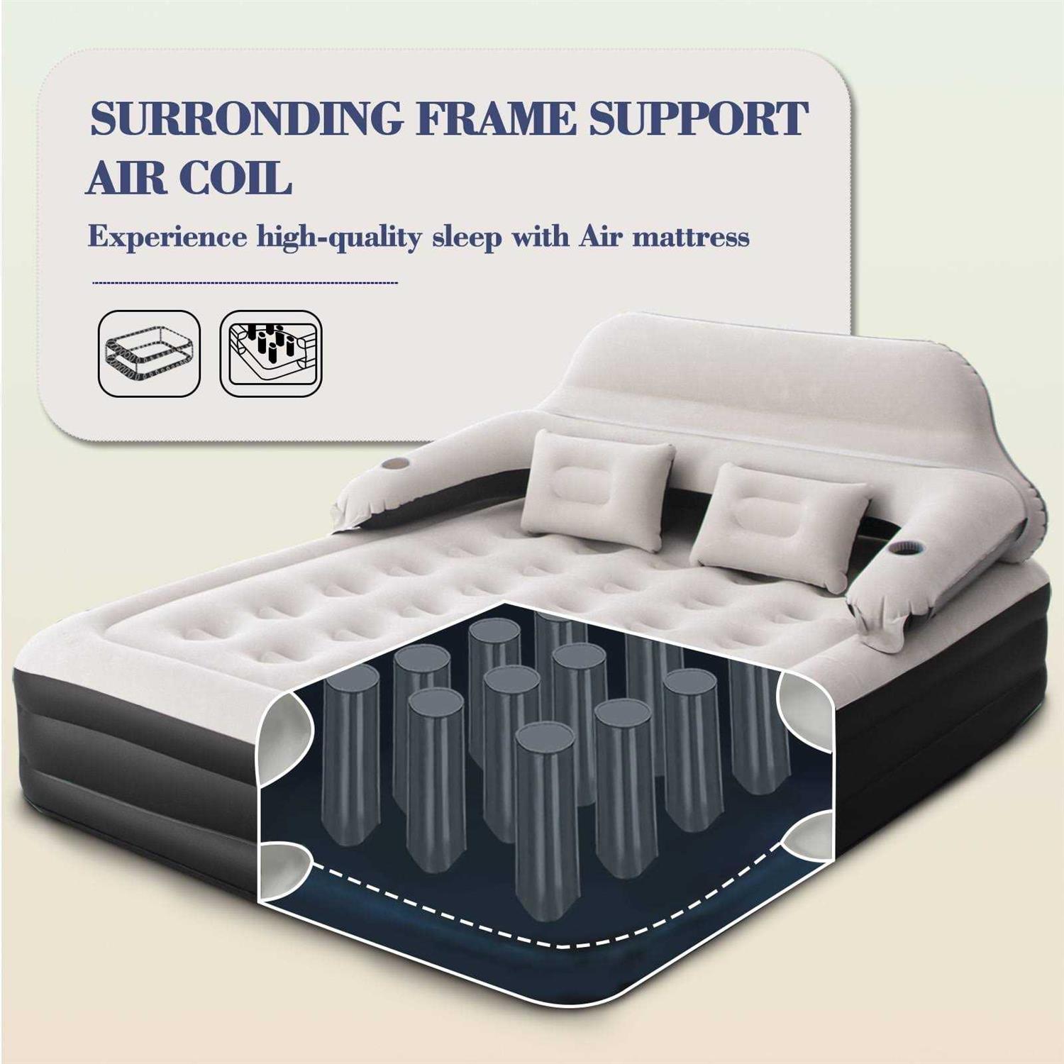 Honeydrill Size Air Mattress with Headboard - Image 3