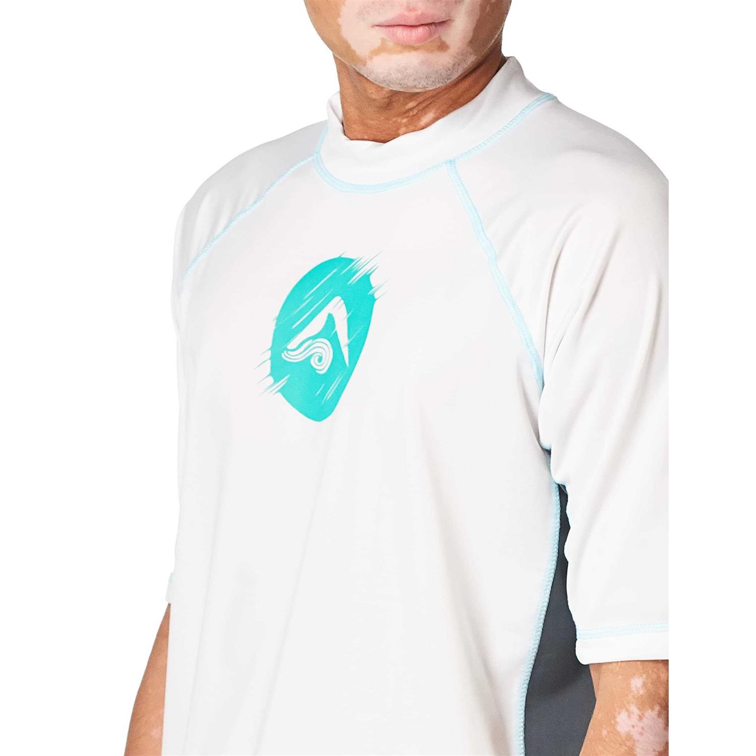Kanu Surf Mens UPF 50+ Short Sleeve Sun Protective Rashguard Swim Shirt - Image 4