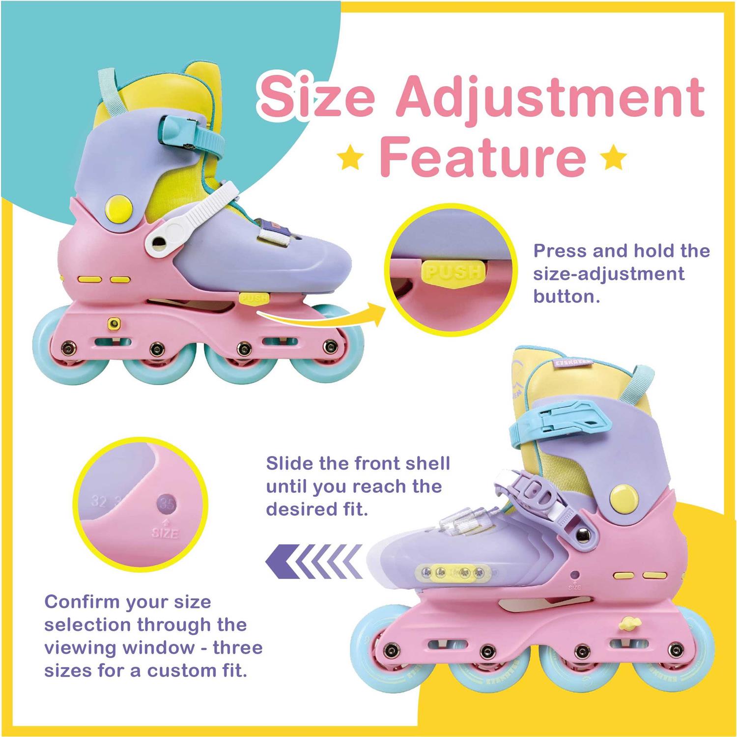 Alternative view of C7skates Nostalgic Jr. Youth Inline Skates