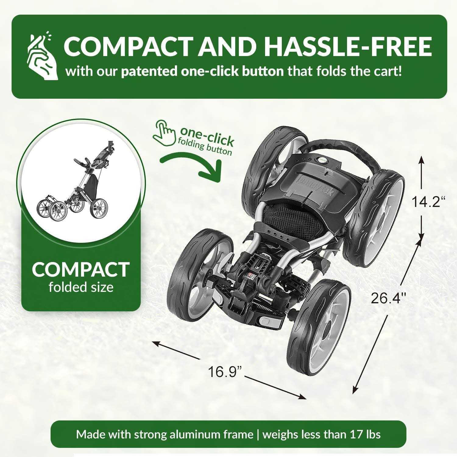 Caddytek CaddyCruiser One V8 Golf Push Cart - Image 5