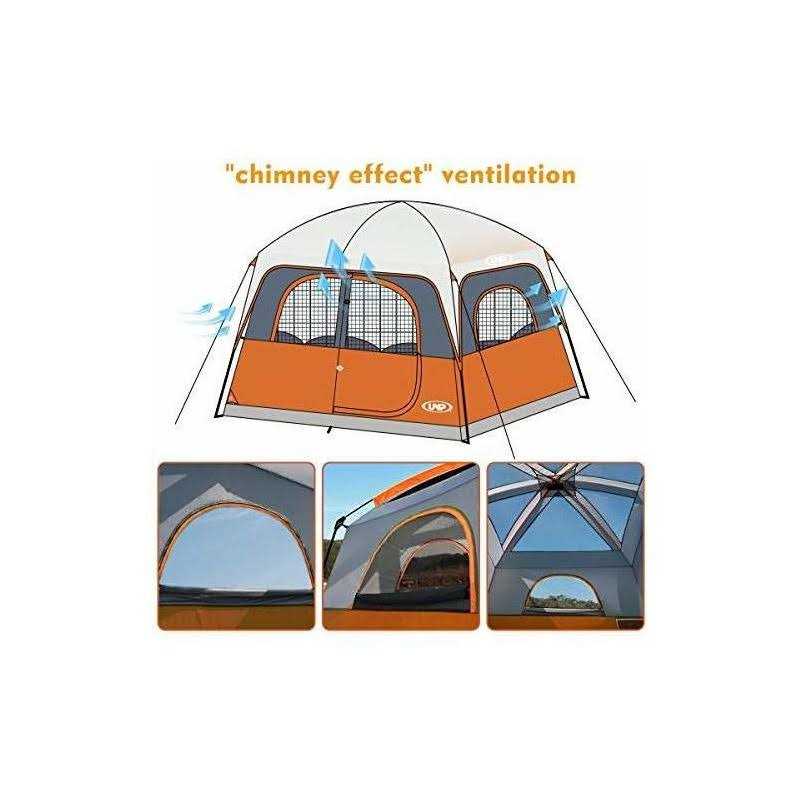 Unp Tents 6 Person Waterproof Windproof Easy Setup,Double Layer Family Camping Tent With 1 Mesh Door 5 - Image 5