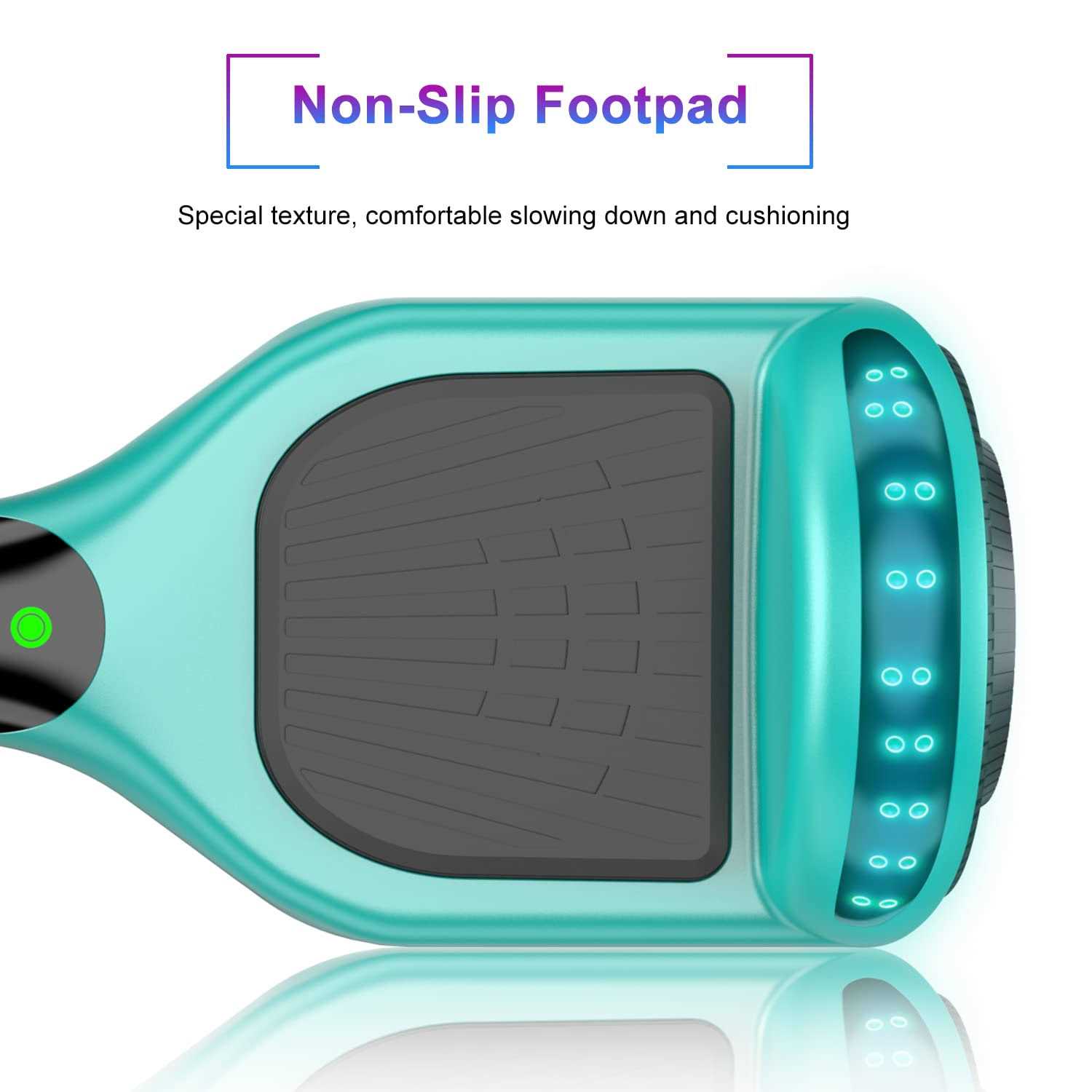 Sisigad 6.5 in. Two-Wheel Self Balancing Hoverboard with Bluetooth Electric Scooter for Kids - Image 4