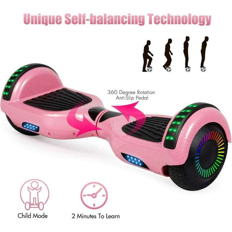 Sisigad 6.5 in. Two-Wheel Self Balancing Hoverboard with Bluetooth Electric Scooter for Kids - Image 2