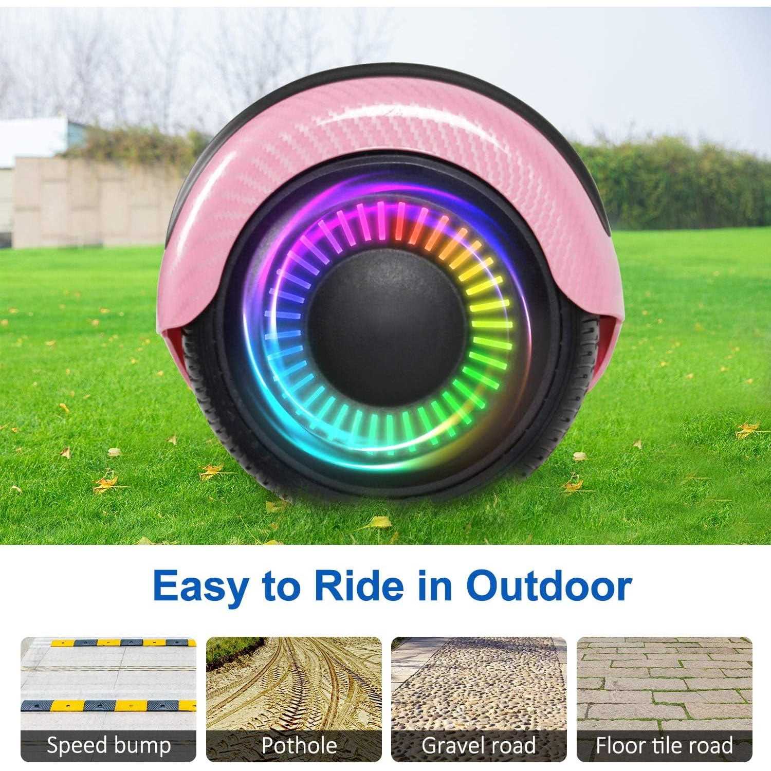Sisigad 6.5 in. Two-Wheel Self Balancing Hoverboard with Bluetooth Electric Scooter for Kids - Image 4