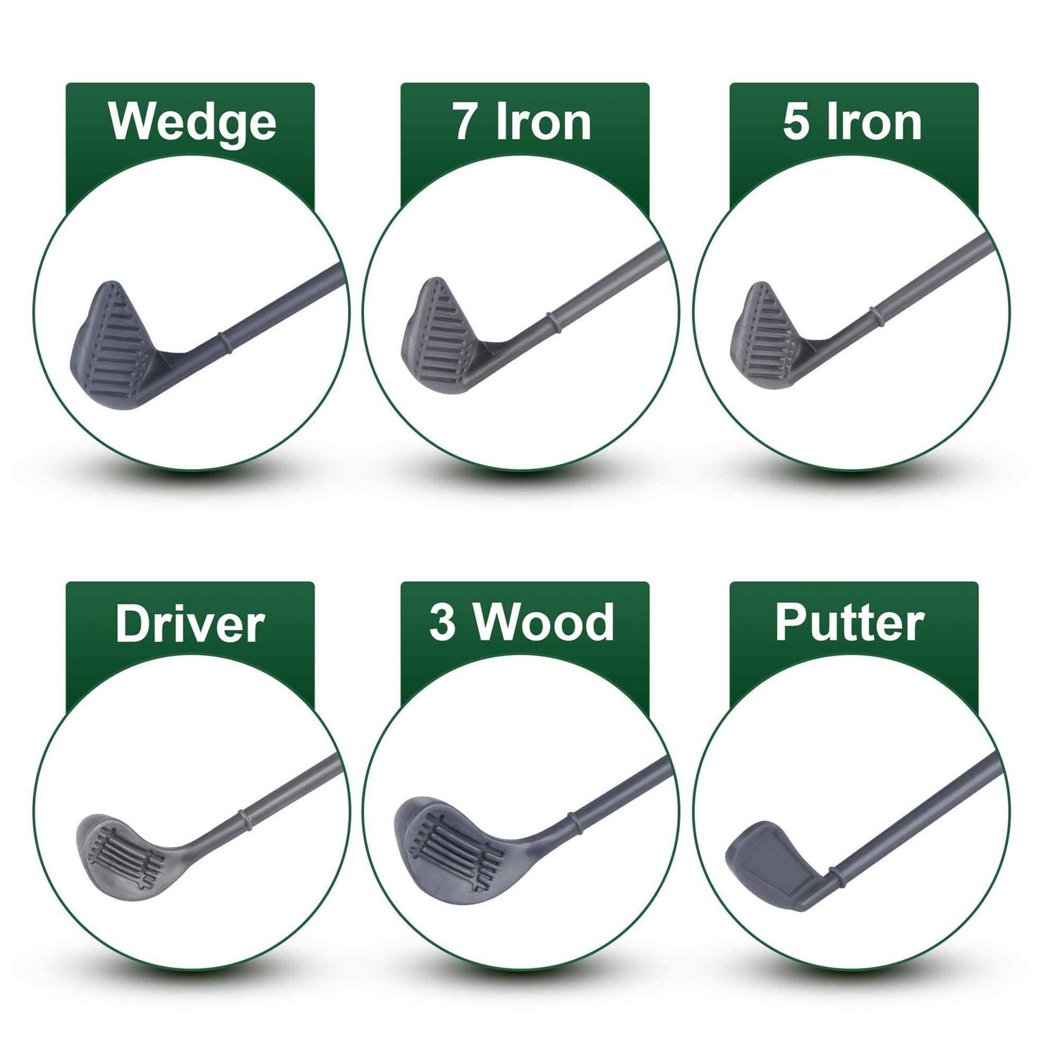 Abco Tech Mini Golf Indoor Kit Portable Mini-Golf Mat with Set of 6 Clubs and 1 Shot Maker Club - Image 5