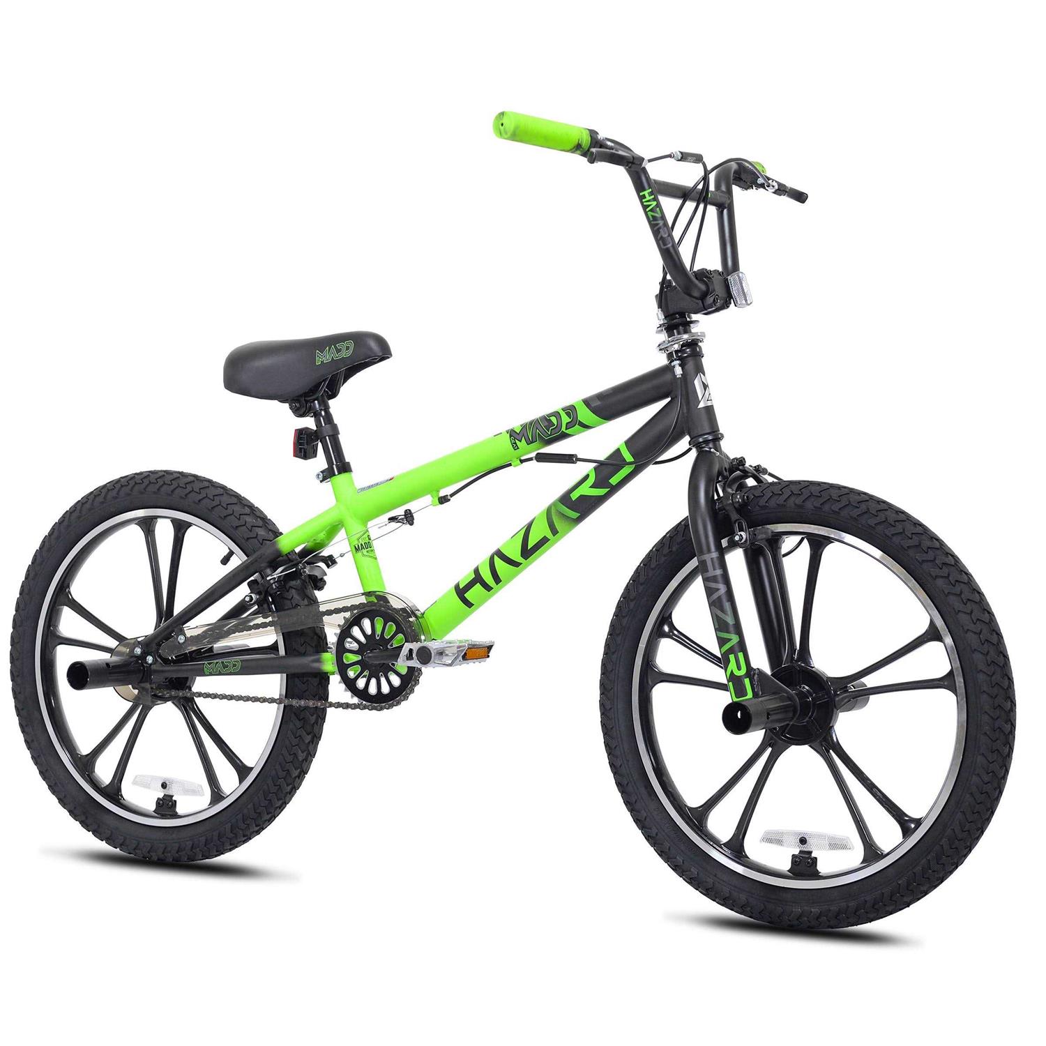 Kent Bicycle Maddgear 20 Hazard Mag Wheel Boy's BMX Child Bike Green and Black
