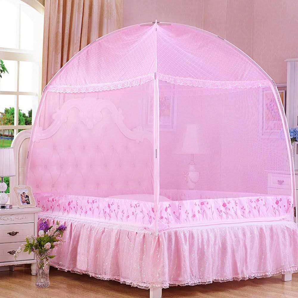 Cdybox Princess Mosquito Net Bed Tent Canopy Curtains Netting With Stand Fits Twin