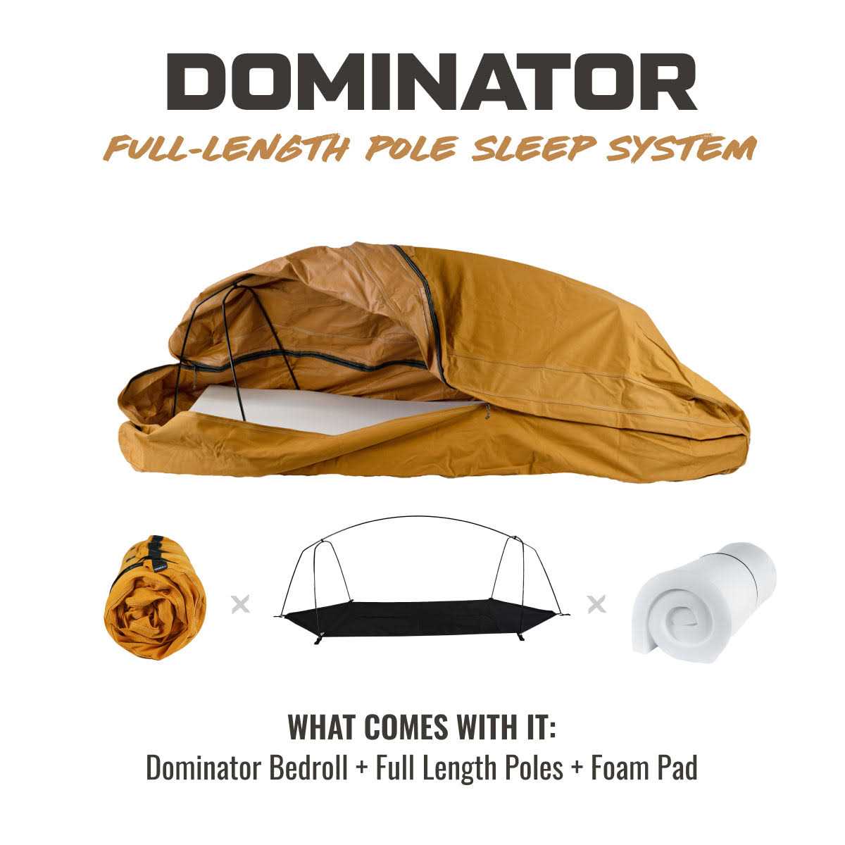 Canvas Cutter Dominator 2.0 Bedroll Heavy Duty Bed Roll for Camping with Water Resistant Breathable Canvas