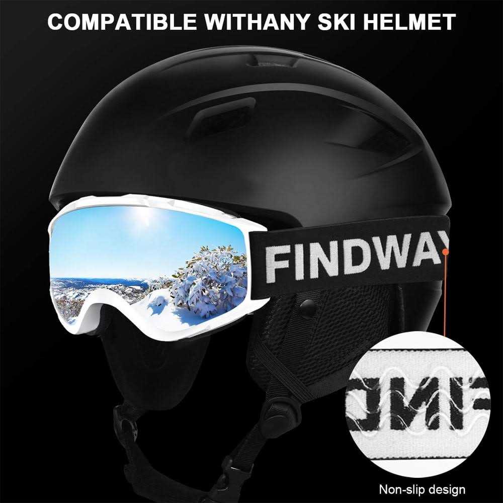 Findway Ski Goggles OTG Over Glasses Snow/Snowboard Goggles for Men - Image 5