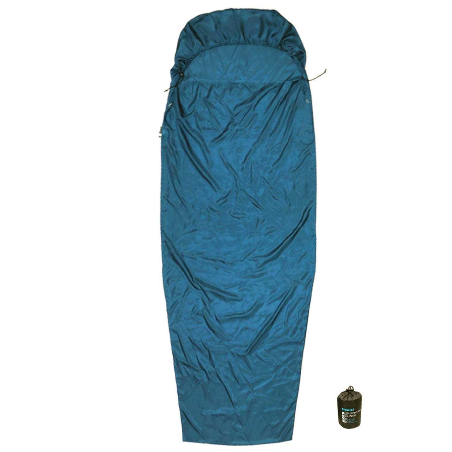 Browint Silk Sleeping Bag Liner, Silk Sleep Sheet, Sack, Extra Wide 87'x43' Sheet