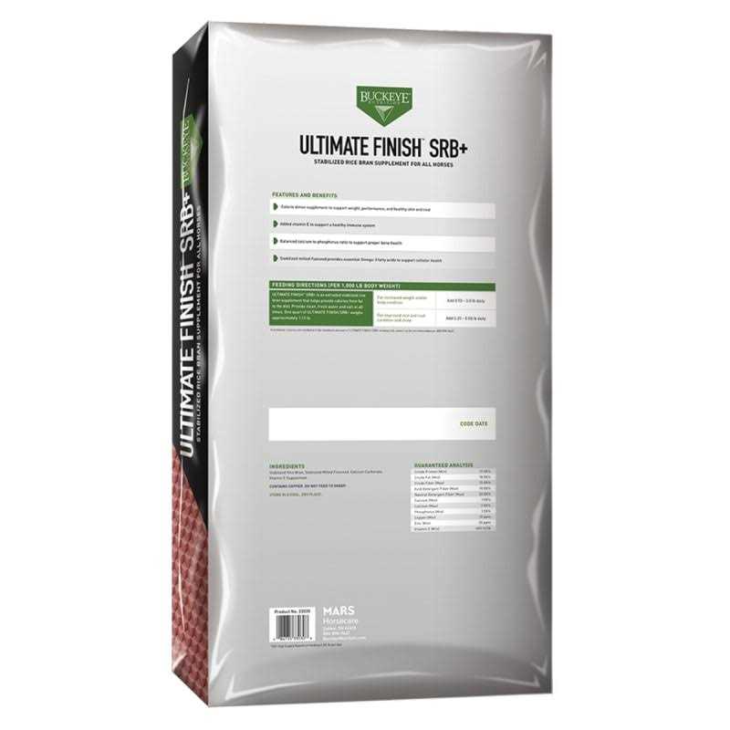 Alternative view of Buckeye Nutrition Ultimate Finish SRB+ Stabilized Rice Bran Pellets Horse Supplement