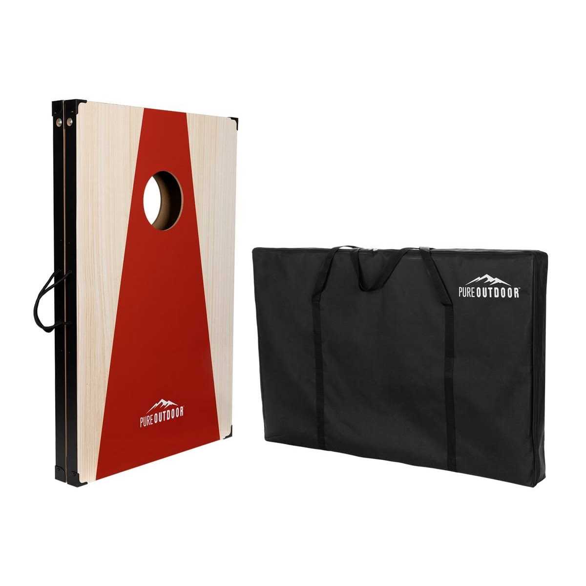 Monoprice Wood Cornhole Outdoor Game 3' X 2' with 8 Bean Bags and Carry Case - Image 3