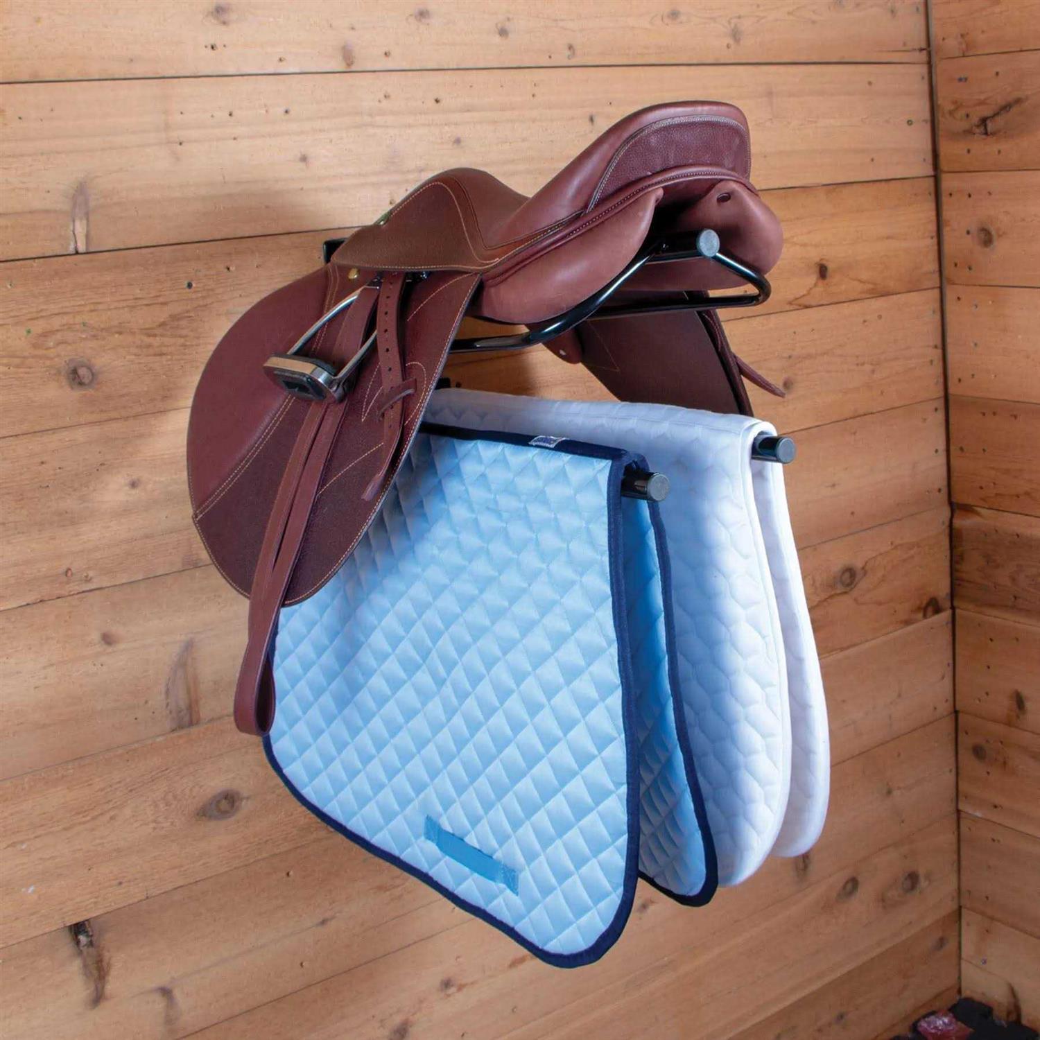 Easy-up Wall Mount Saddle Rack with Double Pad Bar - Image 5