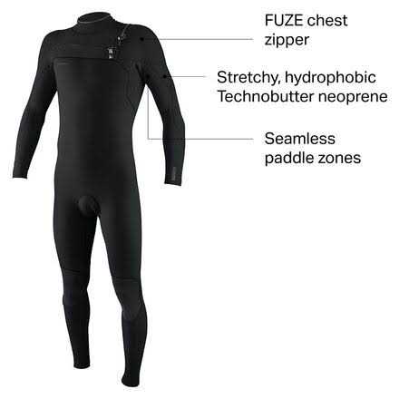 O&Neill Hyperfreak 3/2+mm Chest Zip Full Wetsuit Men's - Image 2