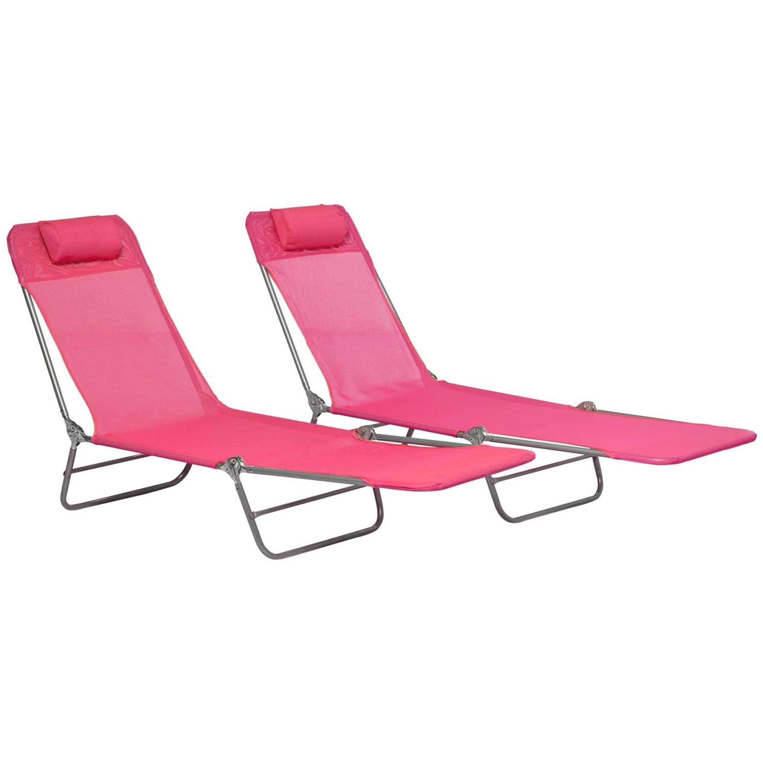 Outsunny Folding Chaise Lounge Pool - Image 2