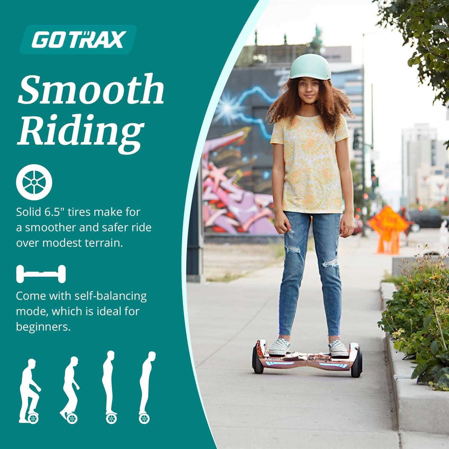 Gotrax Glide Hoverboard with Bluetooth Speaker 6.5 Wheels & Led Lights - Image 4