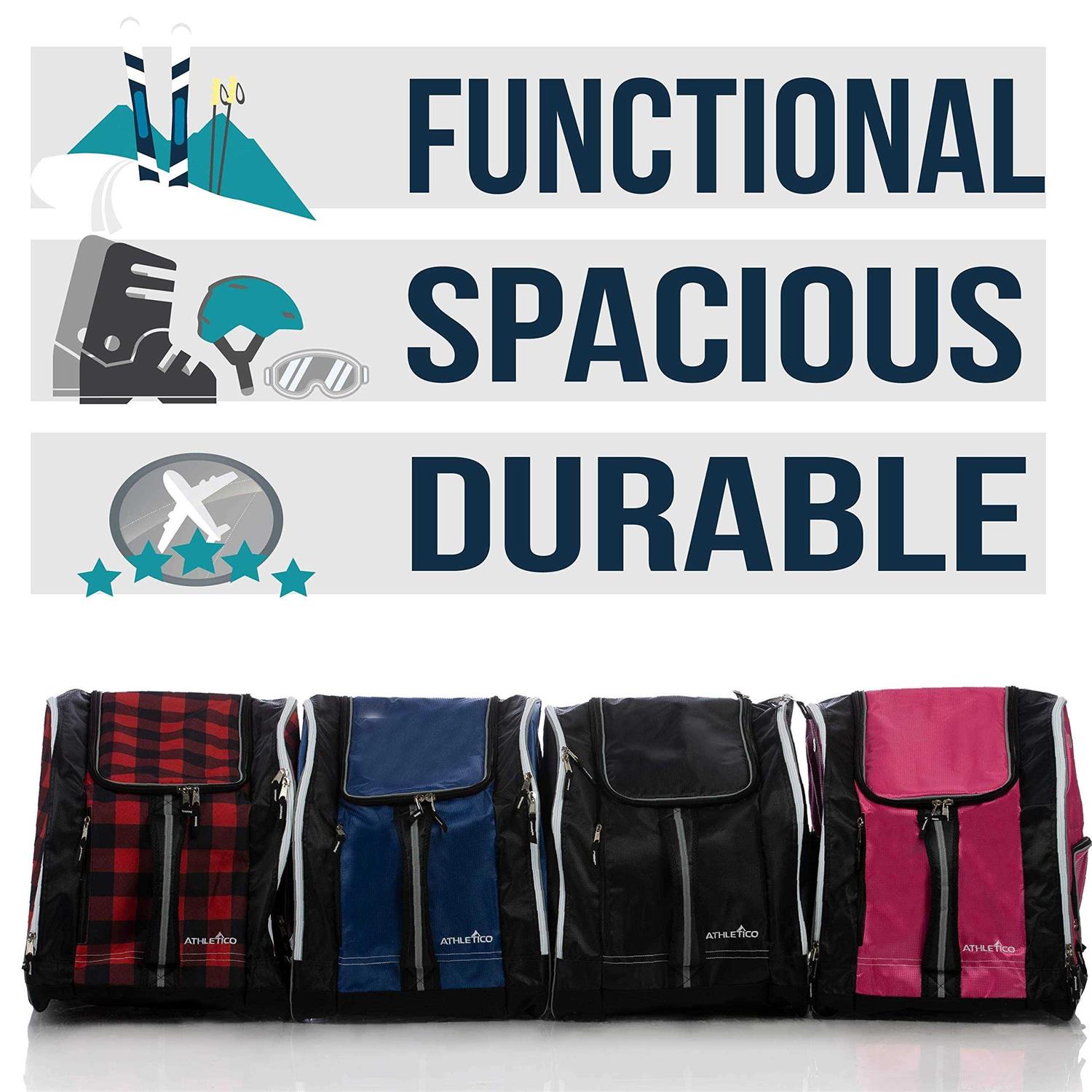 Athletico Ski Boot Bag Skiing and Snowboarding Travel Luggage - Image 4