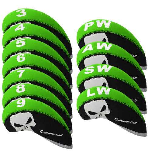 Craftsman Golf 11pcs/Set Neoprene Iron Headcover Set with Large No. for All Brands Callaway,Ping,Taylormade,Cobra Etc - Image 2