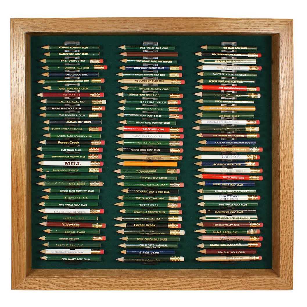 Eureka Golf Pencil Display Case Holds Round or Octagonal Golf Pencils